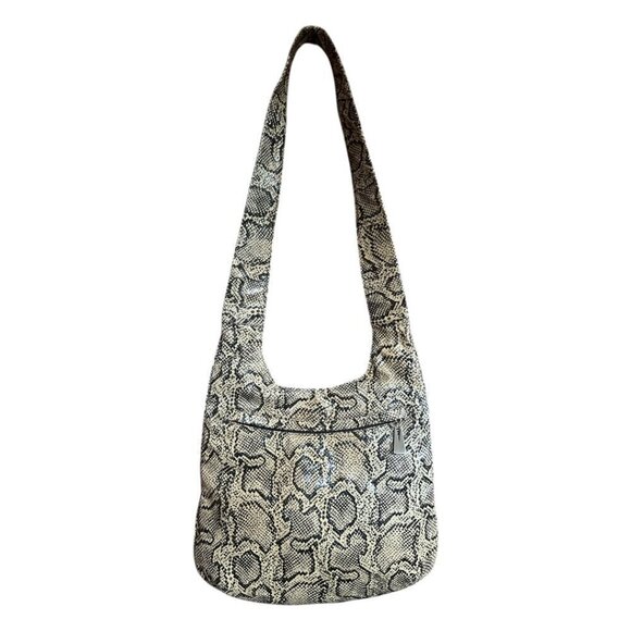 Vintage Liza Ganz Shoulder Crossbody Python Snakeskin Embossed Purse Handbag - Picture 6 of 16